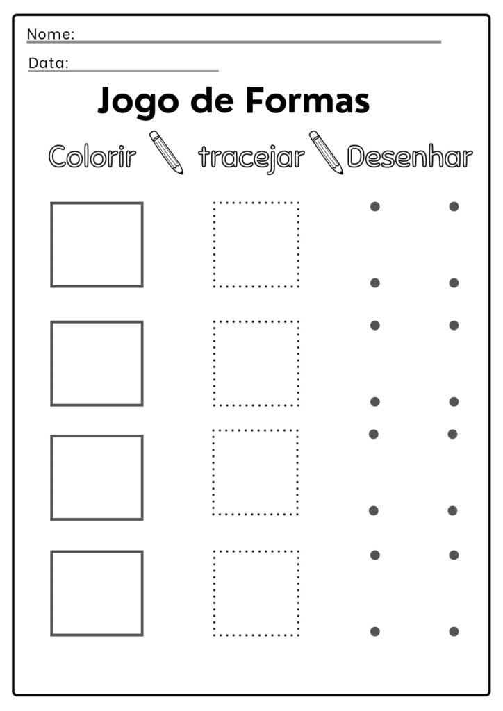 Atividades tracejar para imprimir