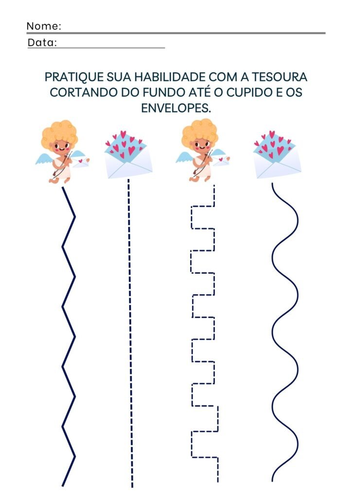 Atividades com Recorte e Traçado de Linhas e Curvas