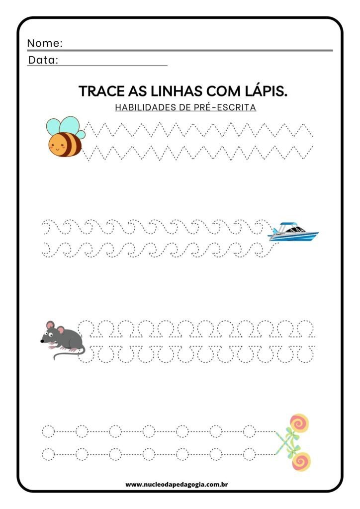 Atividades com Recorte e Traçado de Linhas e Curvas