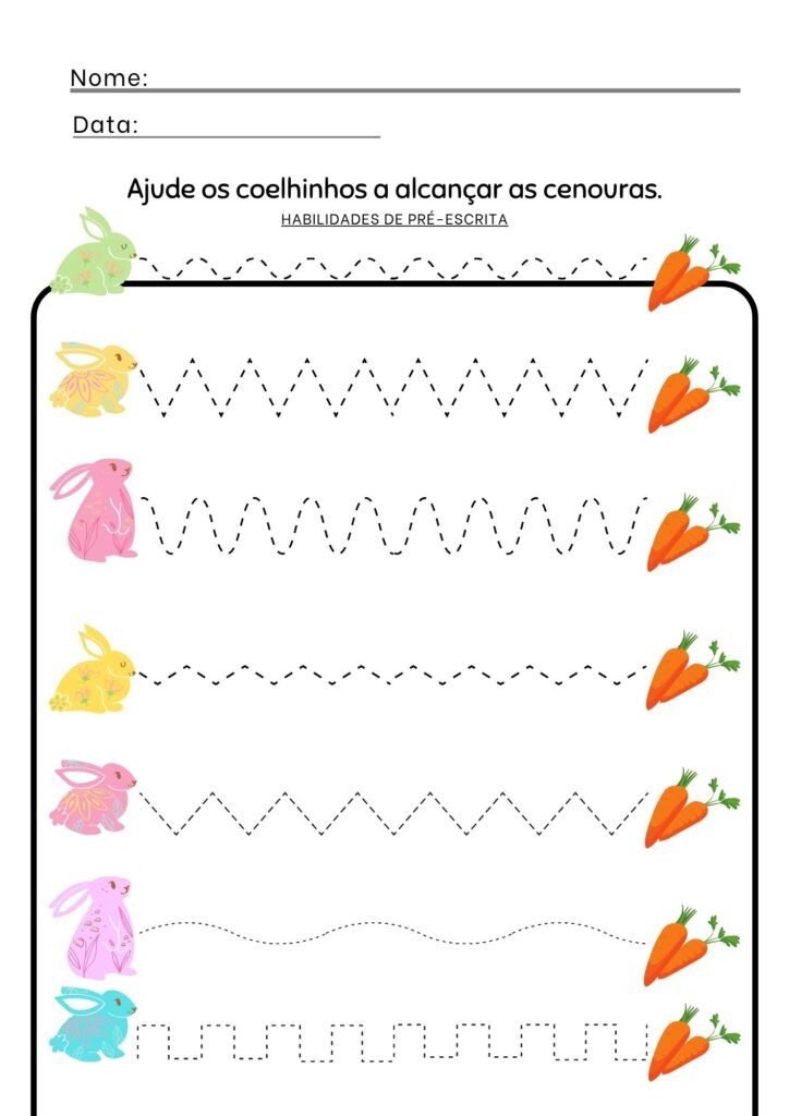 Atividades com Recorte e Traçado de Linhas e Curvas