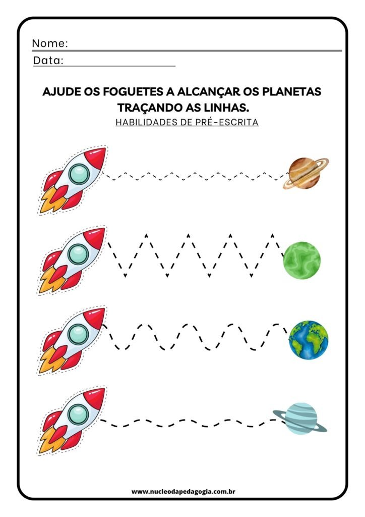 Atividades com Recorte e Traçado de Linhas e Curvas