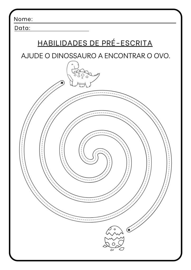 Atividade pré-escrita para imprimir