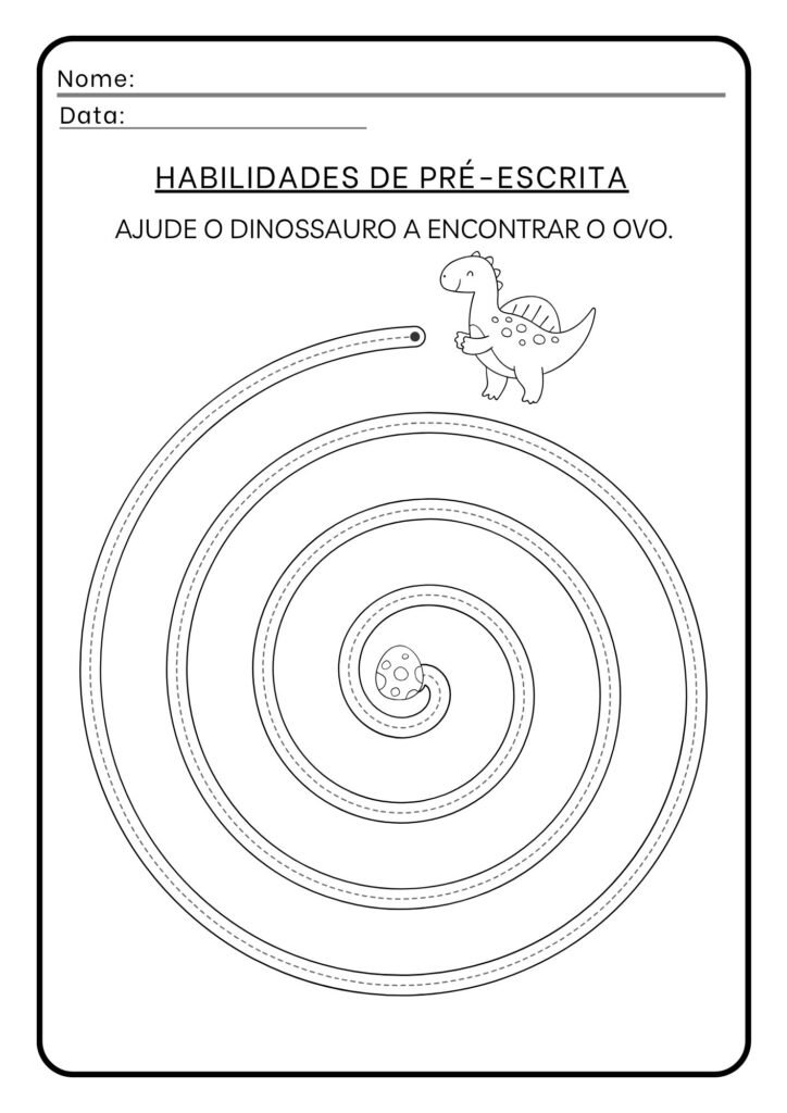 Atividade pré-escrita para imprimir