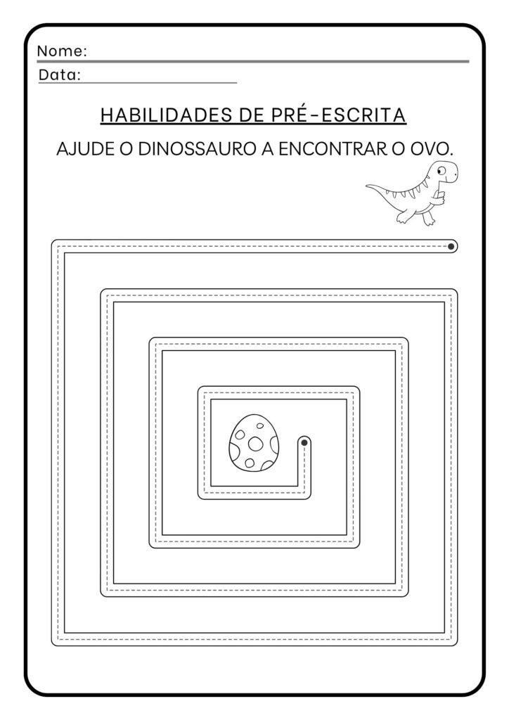 Atividade pré-escrita para imprimir