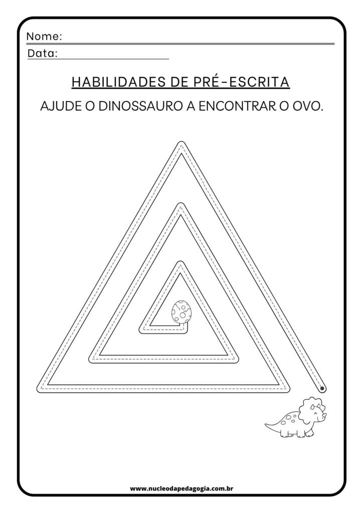 Atividade pré-escrita para imprimir