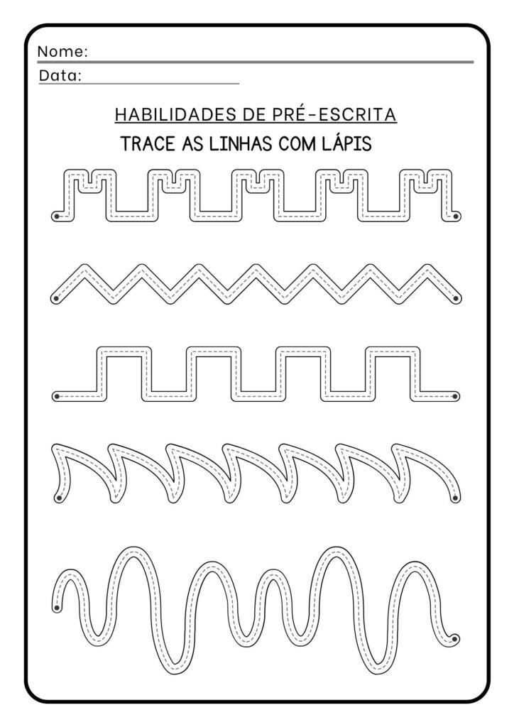Atividade pré-escrita para imprimir