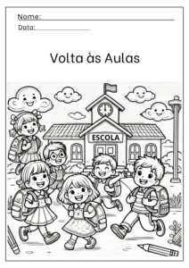 Atividades de volta às aulas para colorir