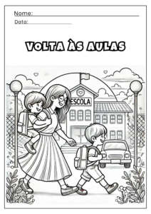 Atividades de volta às aulas para colorir