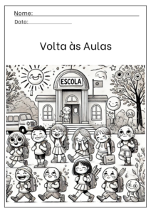 Atividades de volta às aulas para colorir