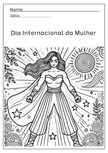 Dia da Mulher Atividades para colorir