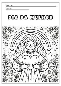 Dia da Mulher Atividades para colorir