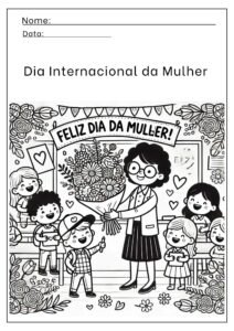 Dia da Mulher Atividades para colorir