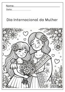 Dia da Mulher Atividades para colorir