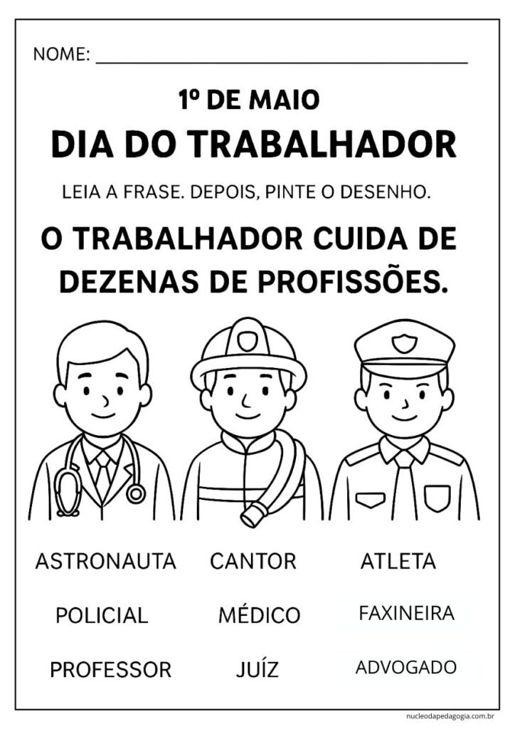 Atividade dia do trabalhador