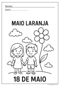 Atividade Maio Laranja para colorir