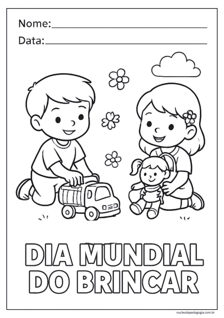 dia do brincar atividades para colorir