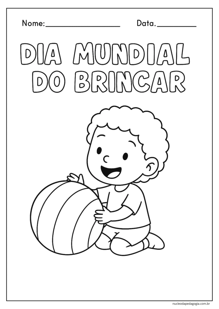 dia do brincar atividades para colorir