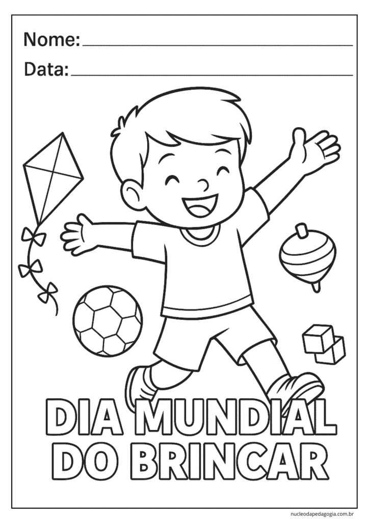 dia do brincar atividades para colorir