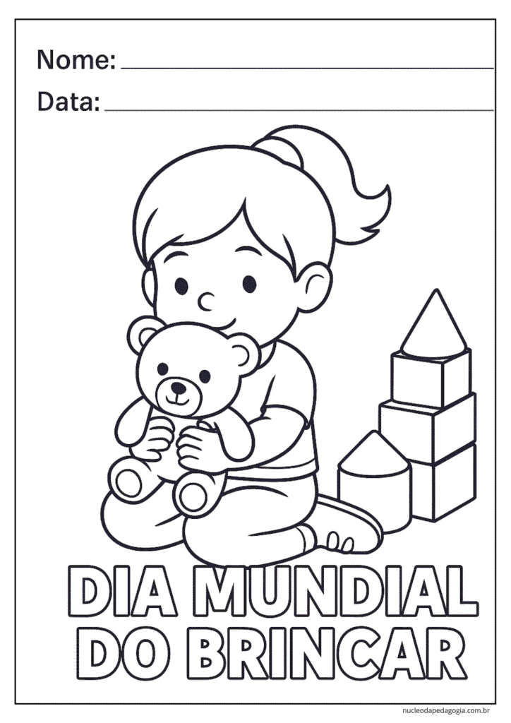 dia do brincar atividades para colorir