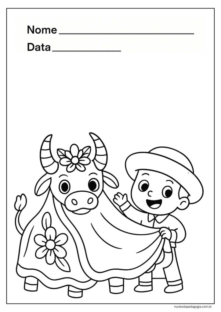 Atividade Bumba-Meu-Boi para colorir