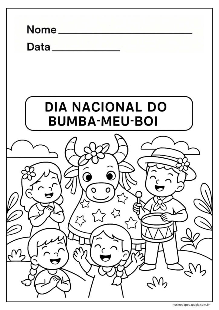 Atividade Bumba-Meu-Boi para colorir