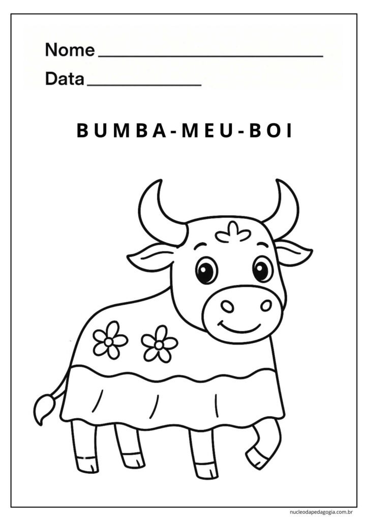Atividade Bumba-Meu-Boi para colorir