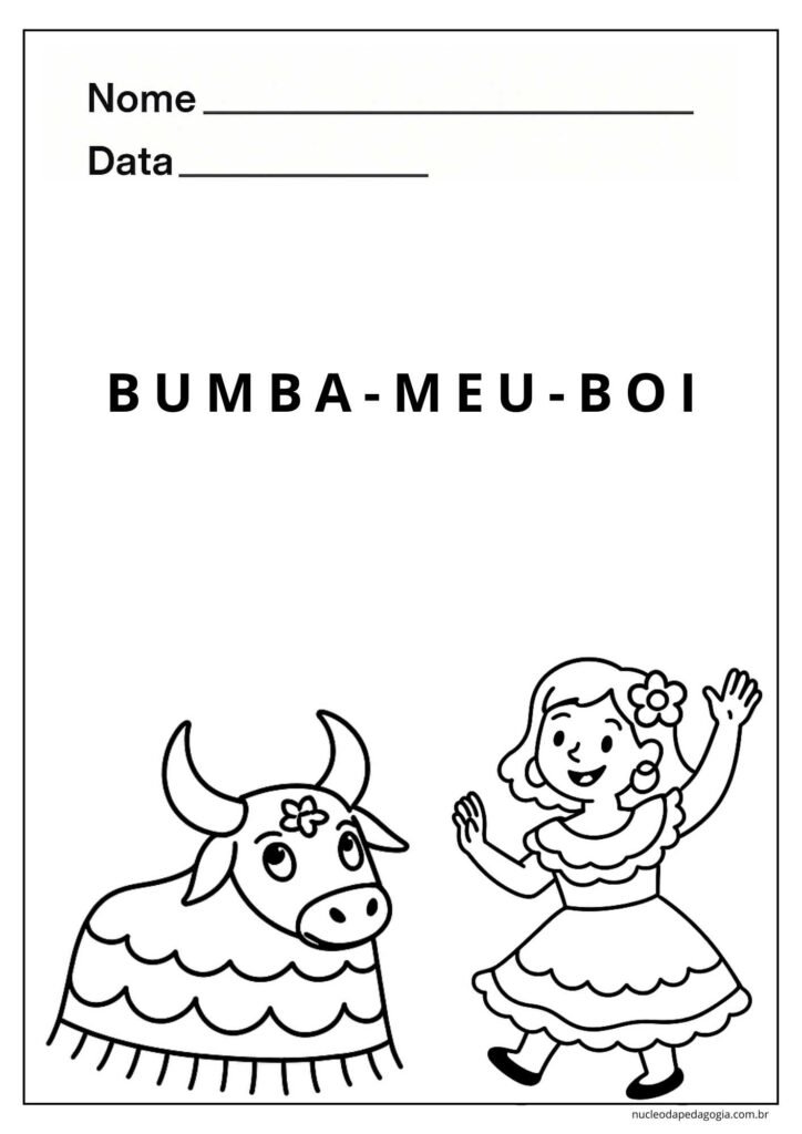 Atividade Bumba-Meu-Boi para colorir