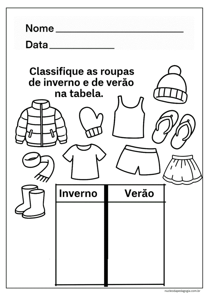 Atividades inverno 2 ano