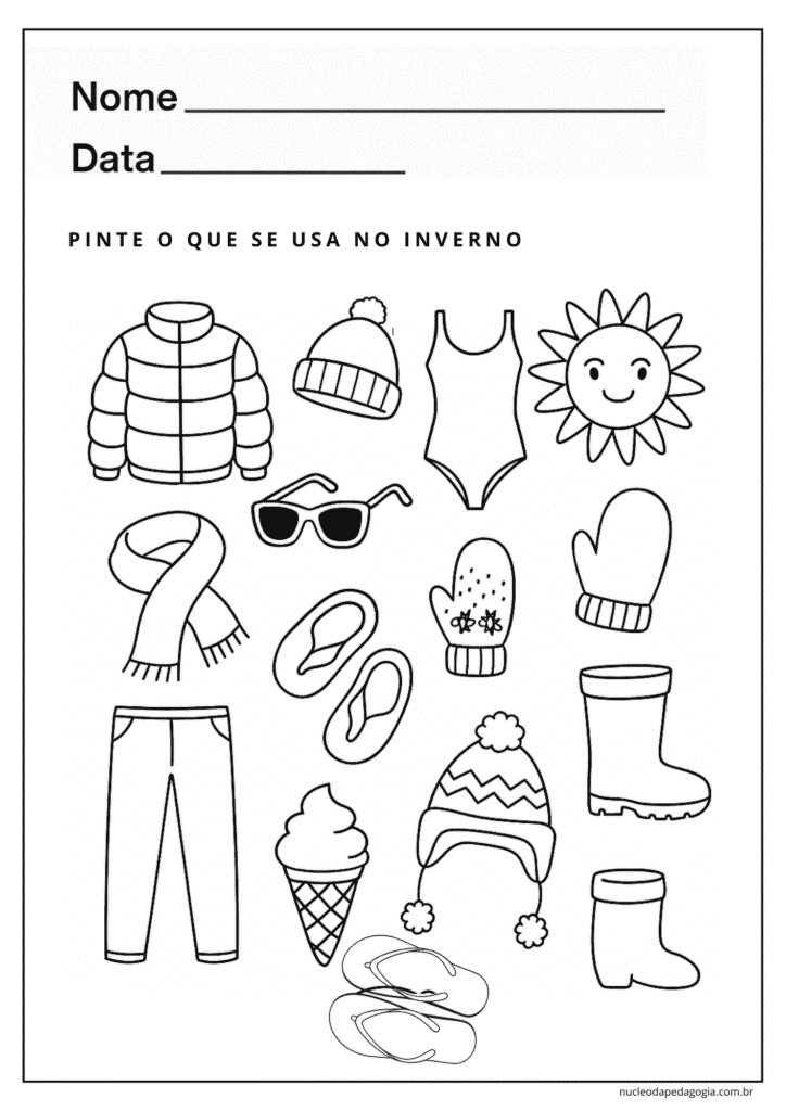 atividades inverno educação infantil
