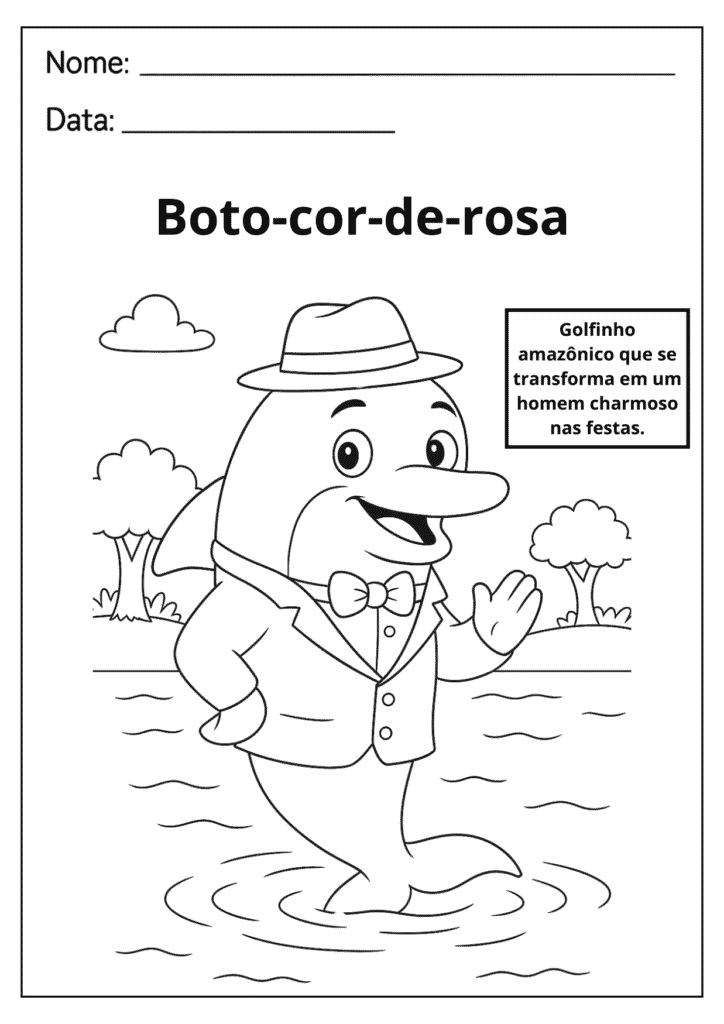 Folclore Educação Infantil atividades para colorir