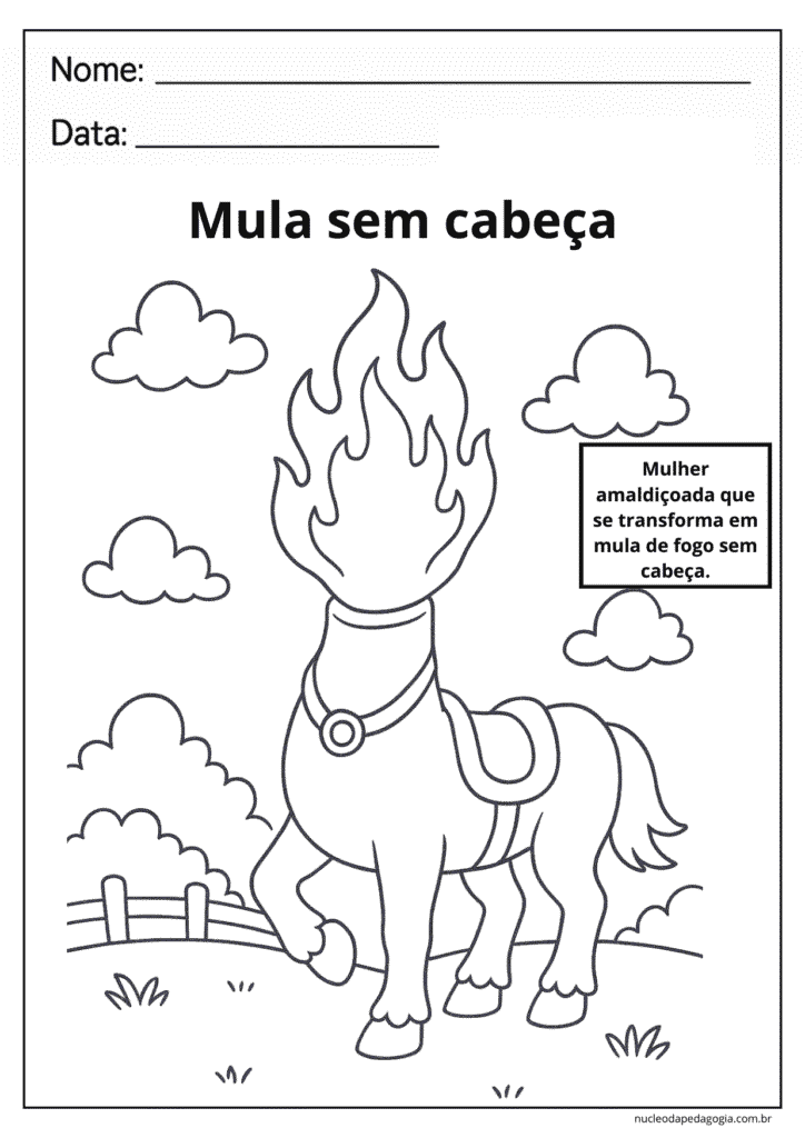 Folclore Educação Infantil atividades para colorir