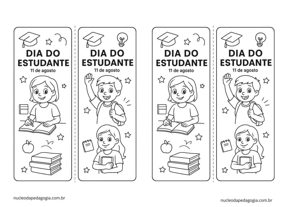 Marca página Dia do Estudante Lembrancinha