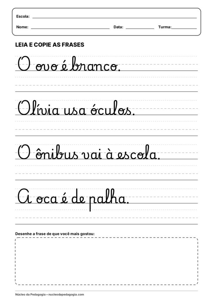Atividade Letra o Cursiva para Imprimir