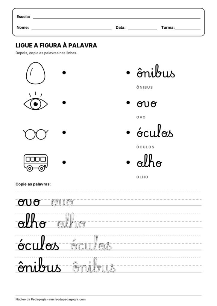 Atividade Letra o Cursiva para Imprimir