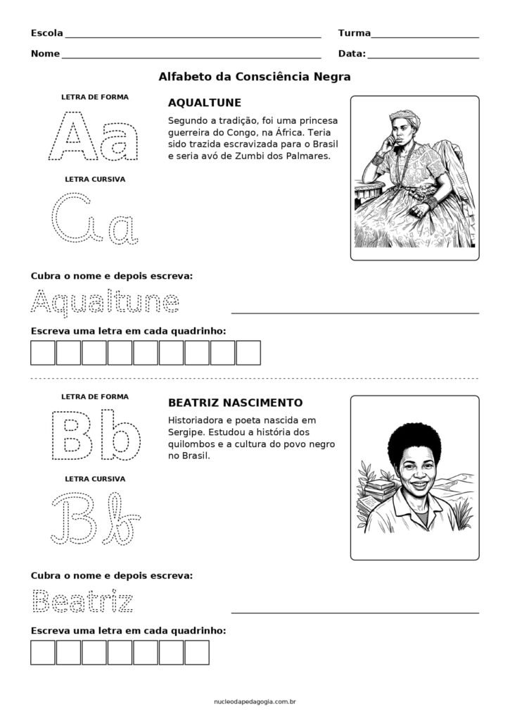 Dia da Consciência Negra atividades para imprimir