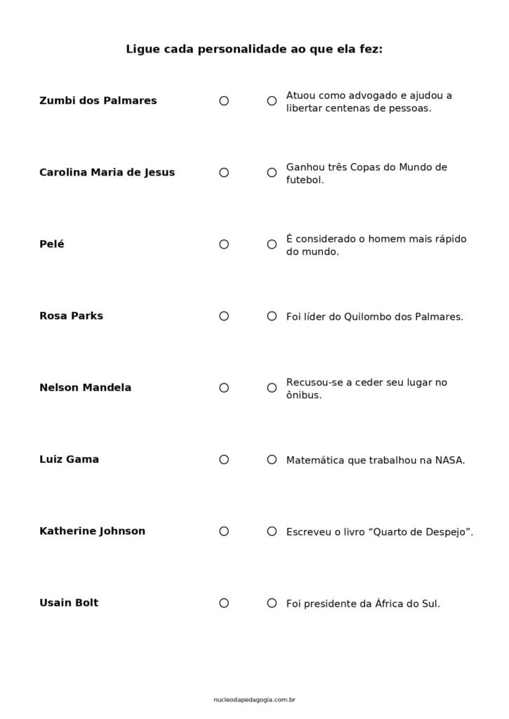 Dia da Consciência Negra atividades para imprimir