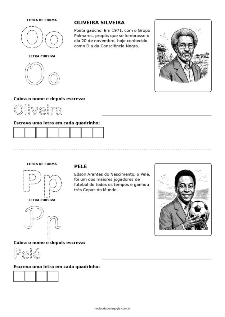 Dia da Consciência Negra atividades para imprimir