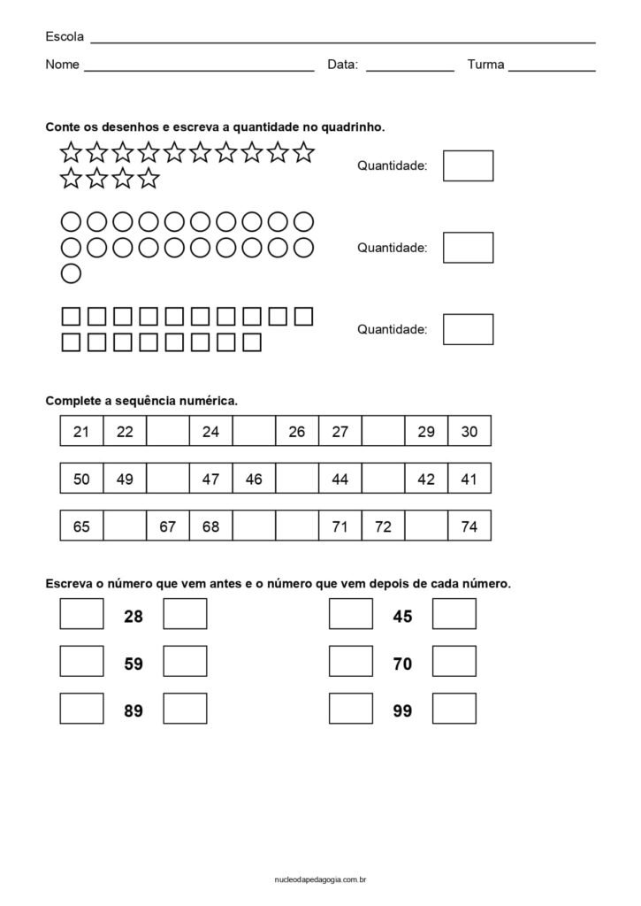 Matemática 1 ano do fundamental 
