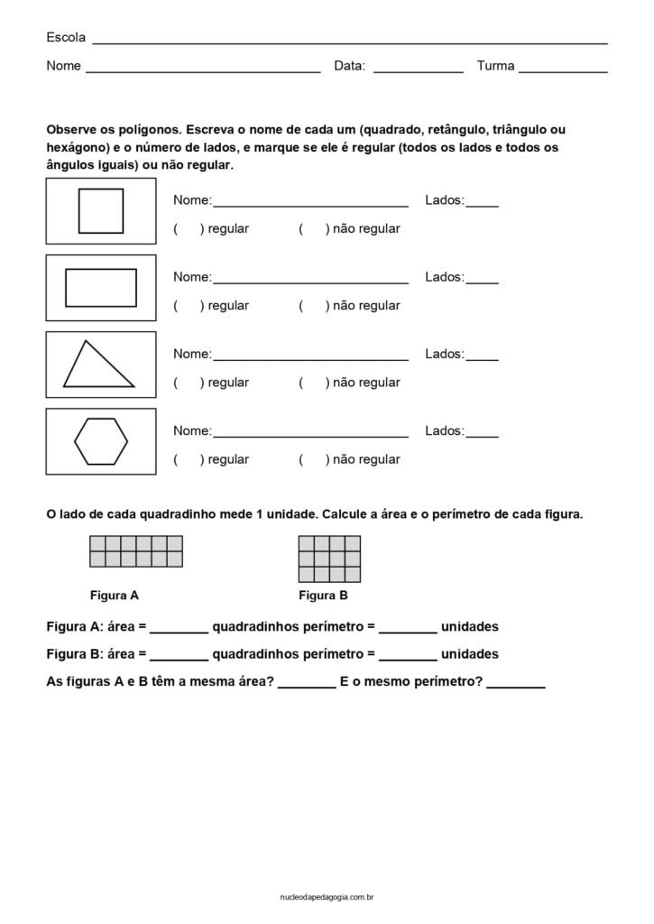 Matemática para o 5º ano para imprimir 