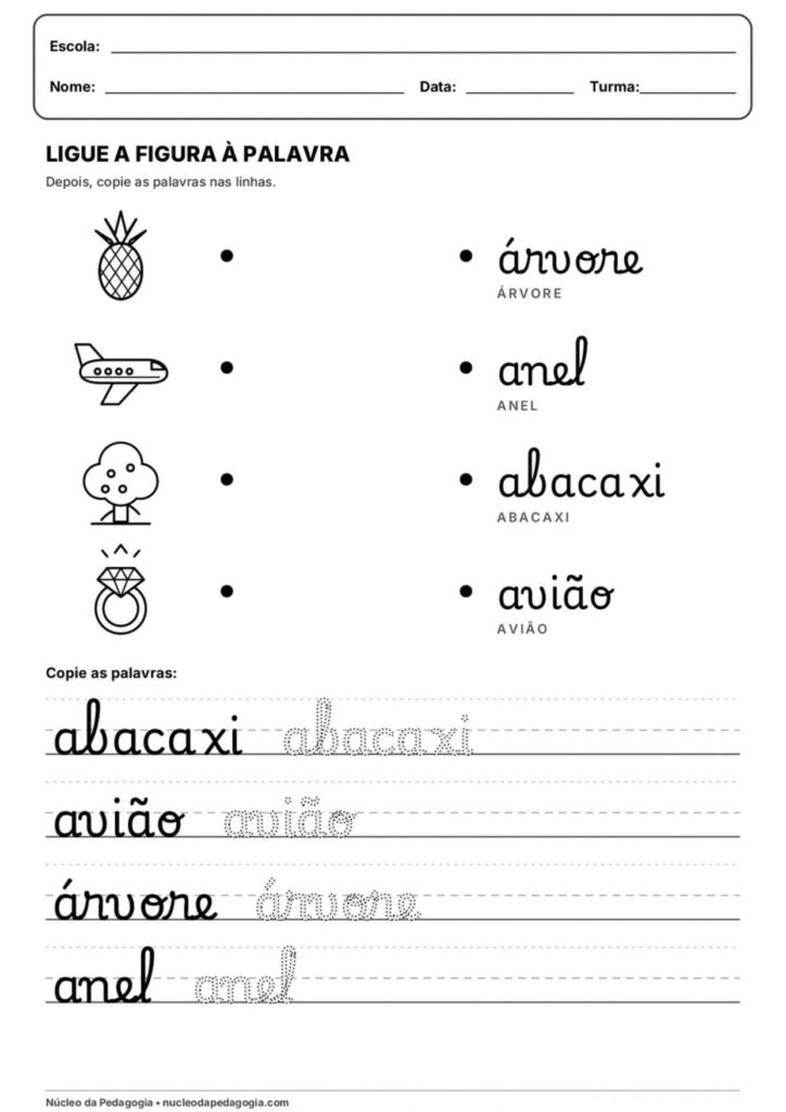 letra a atividade letra cursiva para imprimir