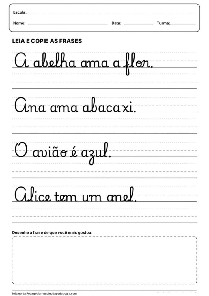 letra a atividade letra cursiva para imprimir