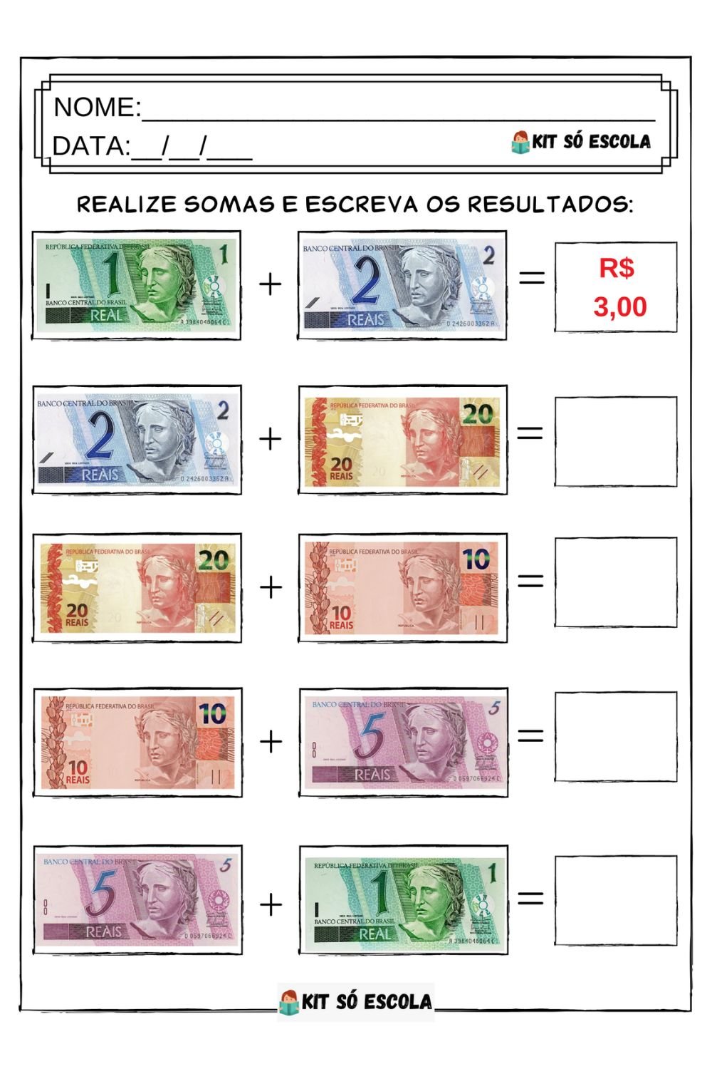 11 Atividades Gratuitas sobre Sistema Monetário para a Alfabetização