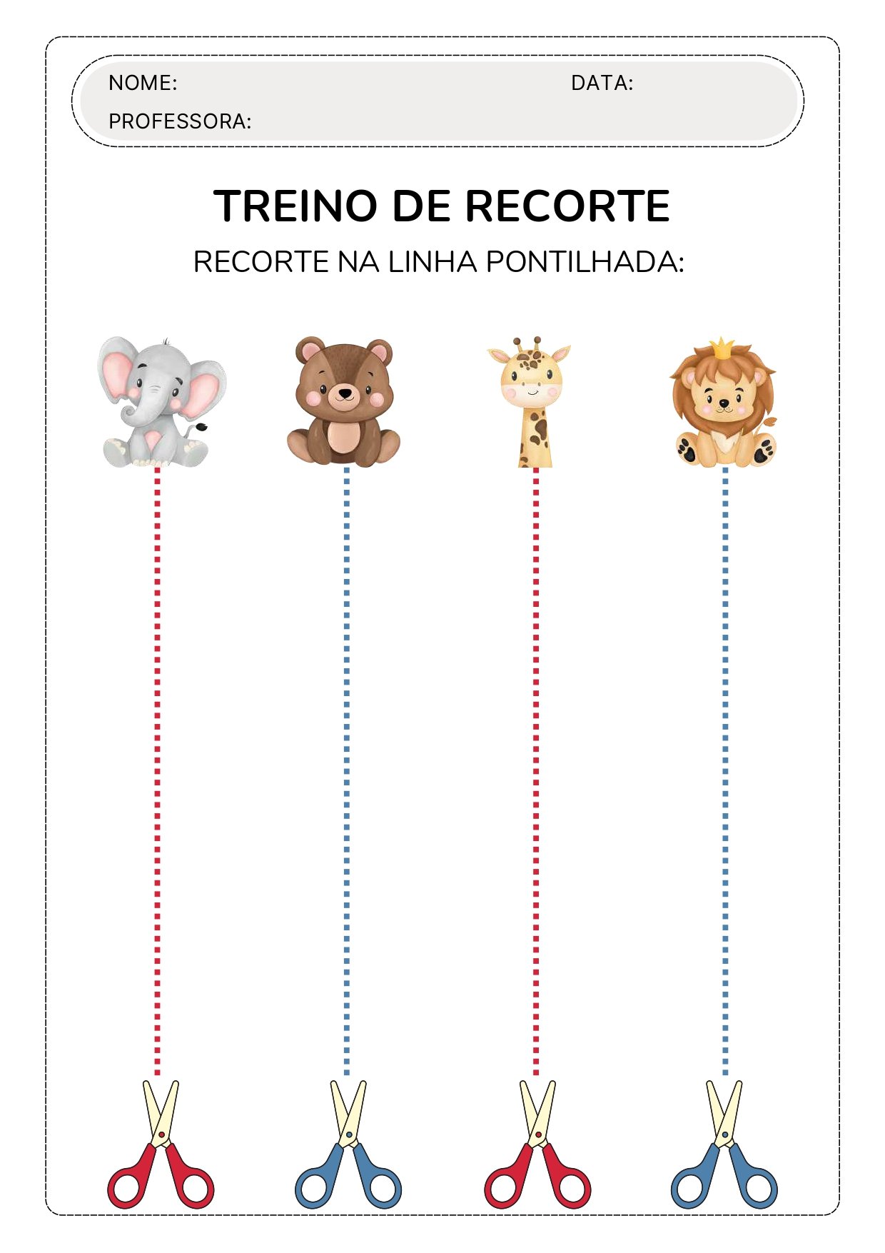 10 Atividades Gratuitas De Recortar E Colar Trabalhe A Coordenação Motora 1792