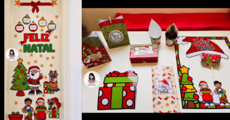 DECORAÇÃO DE PORTA FELIZ NATAL