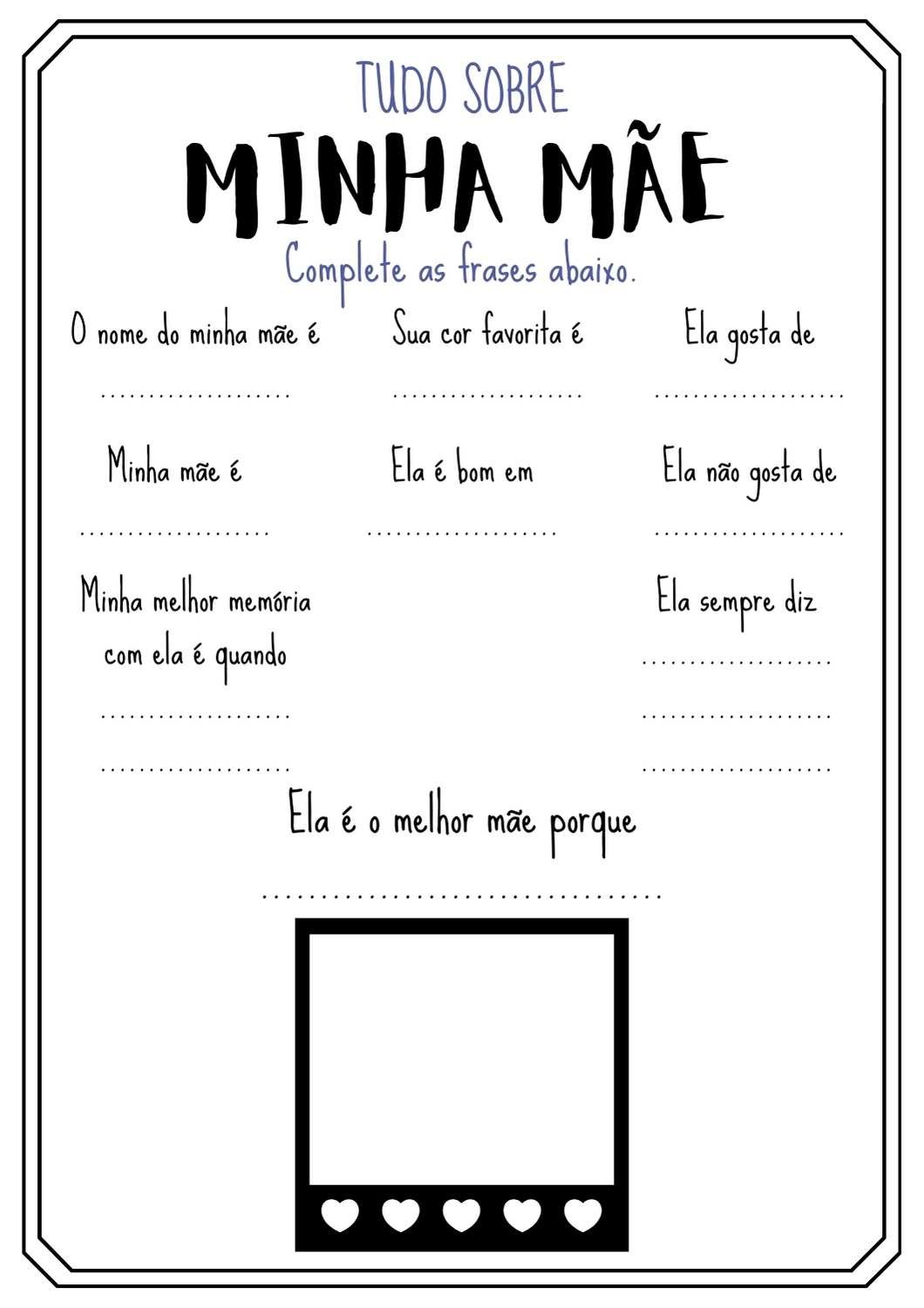 ATIVIDADES DIA DAS MÃES PARA IMPRIMIR