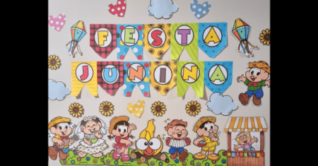 PAINEL FESTA JUNINA TURMA DA MÔNICA