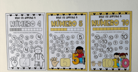CARTAZ NUMERAIS 1 A 10