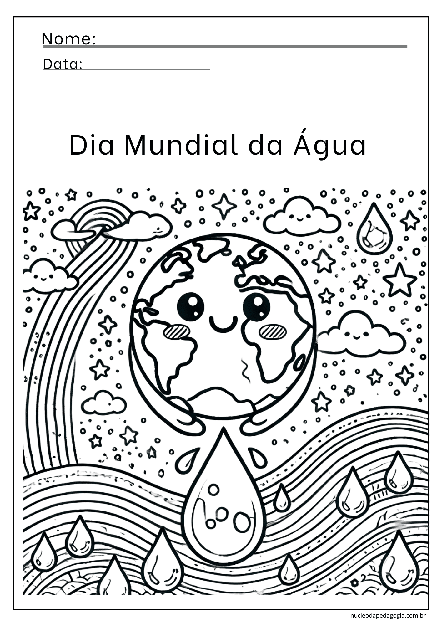 Dia da Água Atividades para colorir