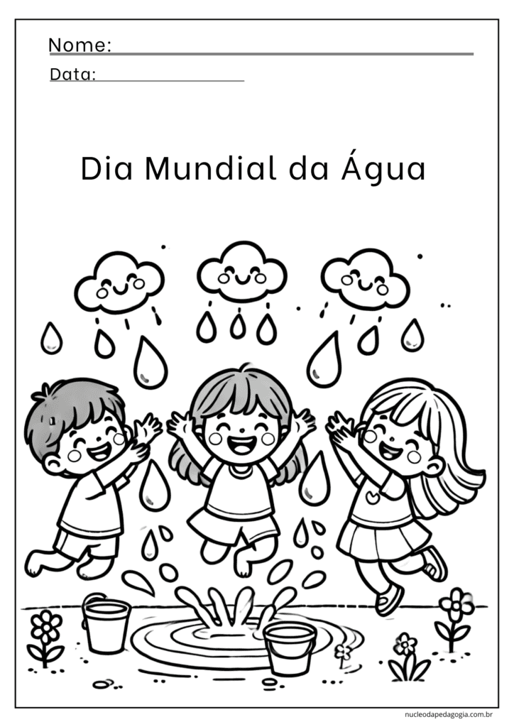 Dia da Água Atividades para colorir
