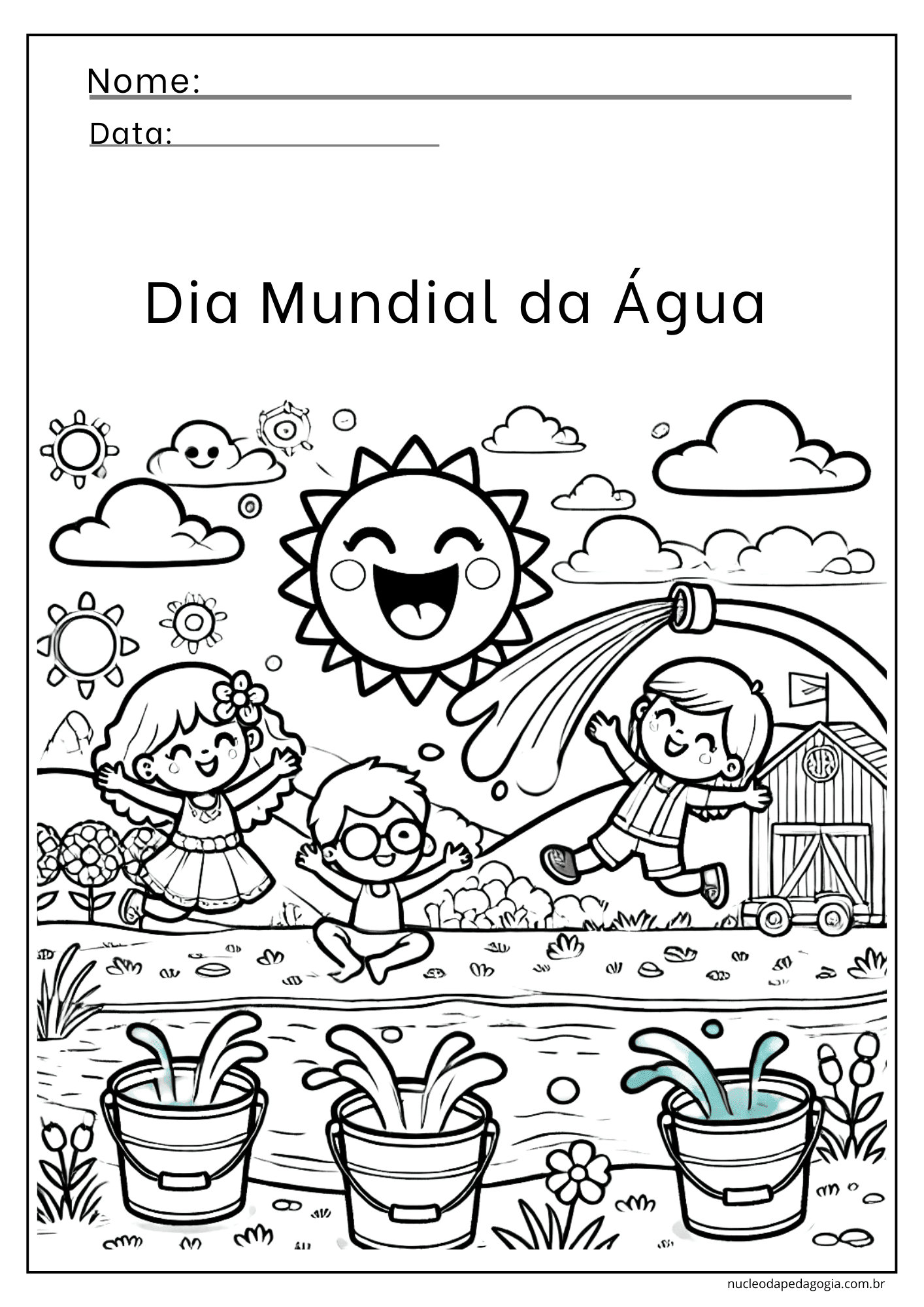 Dia da Água Atividades para colorir